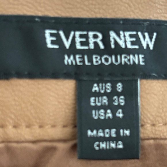 Ever New Brown Pencil Skirt Faux Leather in 4 - Picture 3 of 8